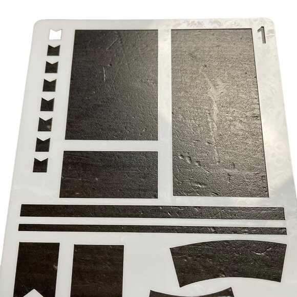 Reusable Art Planner Stencil  Blocks Flags Check Boxes Weather Arrows mq Mixed M - Picture 3 of 3